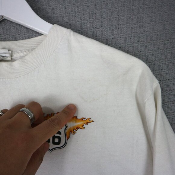 Route 66 Vintage Flame Biker Longsleeve Mens Medium - Picture 6 of 8